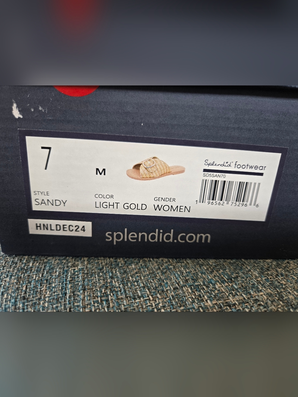 Splendid Sandy Light Gold Braided Slide Sandals with Decorative Buckle - Picture 2 of 9